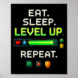 Eet Slaapniveau Omhoog Herhaal Funny Boys Kinder V Poster