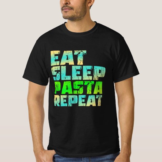 Eet slaappasta herhaal t-shirt (Voorkant)