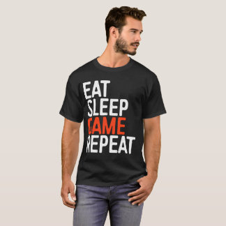 eet slaapspel en herhaal bbq t-shirt