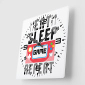 Eet-slaapspel-herhaling Vierkante Klok (Hoek)