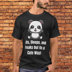 Eet, slaapt en freaks out (op een Schattigee manie T-shirt