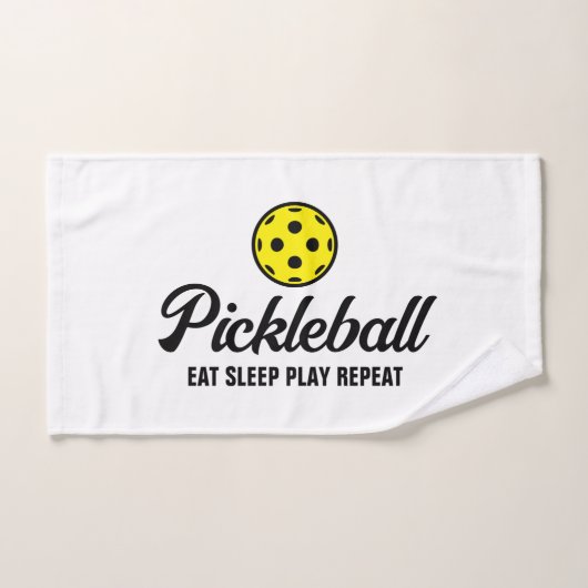 Eet slapen herhalen leuke pickleball-handdoeken handdoek (Handdoek)