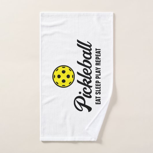 Eet slapen herhalen leuke pickleball-handdoeken handdoek (Handdoek)