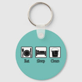 Eet Sleep Clean Sleutelhanger (Voorkant)
