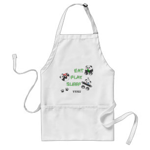 Eet Speel Slaap Schattige Baby Panda Comfortabel L Standaard Schort