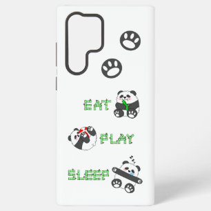 Eet Speel Slaap Schattige Babypanda Comfortabel Le Samsung Galaxy Hoesje