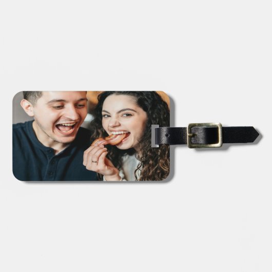 Eet Spek Foto Aanpassen Personaliseer Bagagelabel (Voorkant horizontaal)