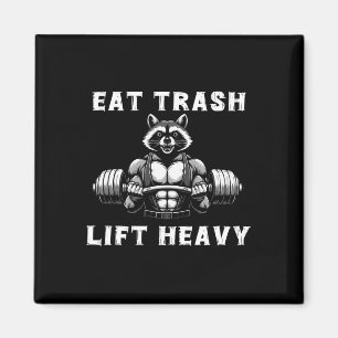 Eet Trash Lift Zware Racoon Lifting Gym Fitness Wo Magneet