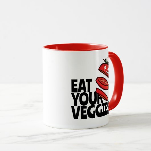 Eet uw groenten - Tomatversie Mok (Voorkant rechts)