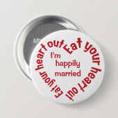 EET UW HEART UIT douaneknoppen Ronde Button 7,6 Cm (Voorkant /achterkant)