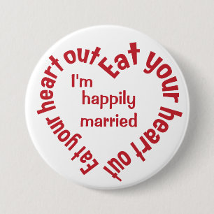 EET UW HEART UIT douaneknoppen Ronde Button 7,6 Cm