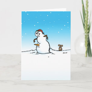 Eet uw wortelrude spnowman blanco binnenste kaart