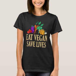 Eet Veganische Red levens Vegetarisme Vegetarisch T-shirt