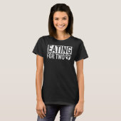 Eet voor twee - MATCHING Zwangerschap komende Baby T-shirt (Voorkant volledig)