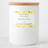 Eetbaar honingbij-honingraatlabel van 7,62 cm x 5, voedselcontainer etiket (Voorkant)