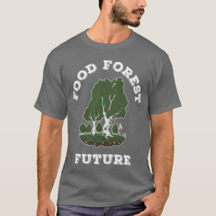 Eetbaar voedselbosp permacultuur tuinier meisje t-shirt