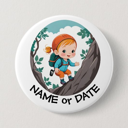 Eetbare kikkerronde ronde button 7,6 cm (Voorkant)