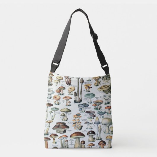  eetbare paddenstoel kaart Canvas tas (Voorkant)