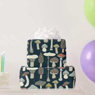 Eetbare paddenstoelen geïllustreerd cadeaupapier
