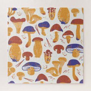  eetbare paddenstoelen Illustratie Legpuzzel
