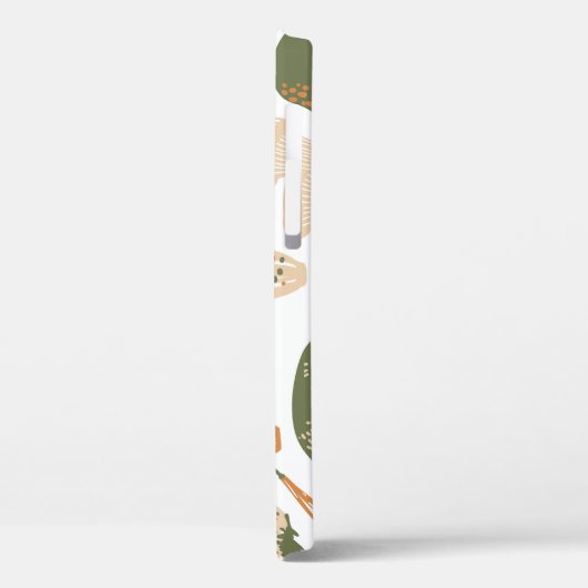 Eetbare paddenstoelen Linocut Patroon Case-Mate iPhone Case (Achterkant / Links)