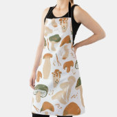 Eetbare paddenstoelen Linocut  Patroon Schort (Insitu)