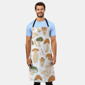 Eetbare paddenstoelen Linocut  Patroon Schort (Gedragen)