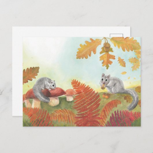 Eetbare puinhoop (Glis glis) in de Natuur Briefkaart (Voorkant / Achterkant)