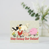 Eetende baby's briefkaart (Staand voorkant)