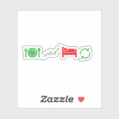 EETHANDEL SLAAP HERHALEN STICKER (Vel)