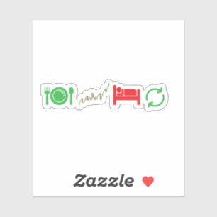 EETHANDEL SLAAP HERHALEN STICKER