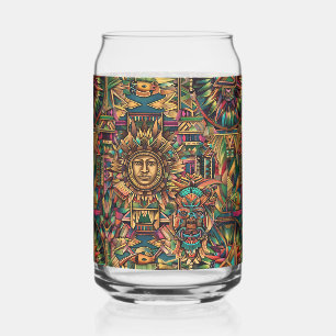 Eetherisch azuurblauw "Levendig historisch embleem Blikvorm Glas