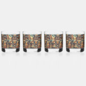 Eetherisch Blauw "Meso-Amerikaans Motief" 12oz Roc Whisky Glas (Achterkant)