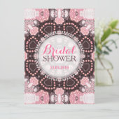 Eetherisch roze geometrisch Mandala Boho Vrijgezel Kaart (Staand voorkant)