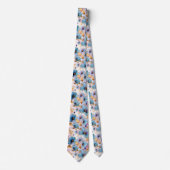 Eetherische Blauwe Bloemen in Zachte Pastels Alcoh Stropdas (Voorkant)