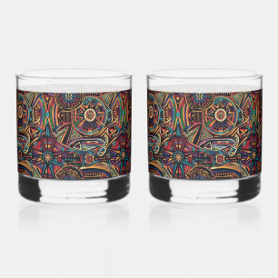 Eetherische blauwe "Kroniek van de Ouden" Rocks Gl Whisky Glas