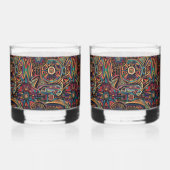 Eetherische blauwe "Kroniek van de Ouden" Rocks Gl Whisky Glas (Links)