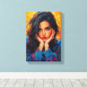 Eetherische bloemen schoonheid - Zachte Dromerige  Canvas Afdruk (Insitu (Houten vloer))