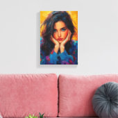 Eetherische bloemen schoonheid - Zachte Dromerige  Canvas Afdruk (Insitu (Woonkamer))