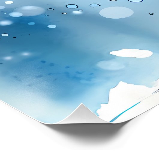 Eetherische bloemenfee in Waterverf Dreamscape Perfect Poster (Hoek)