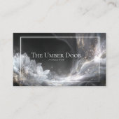 Eetherische Crystal Flower Gold Dust Zwart Visitekaartje (Voorkant)