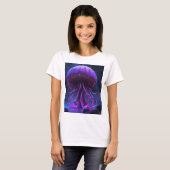 Eetherische drifters: kwallen op het Bleke zwarte  T-shirt (Voorkant volledig)