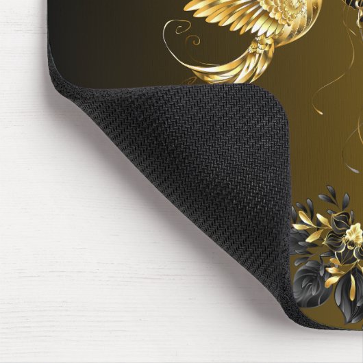 Eetherische eenheid - zwarte en gouden grafische k muismat (Hoek)