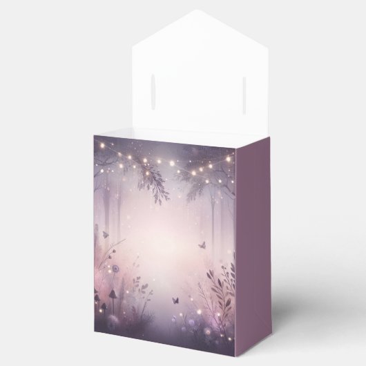 Eetherische Fairy Lights Forest Wedding Bedankdoosjes (Geopend)
