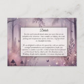 Eetherische Fairy Lights Forest Wedding Informatiekaartje (Voorkant)