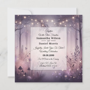 Eetherische Fairy Lights Forest Wedding Kaart