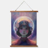 Eetherische fantasie Hemelse Kind Droomwachter Hangend Wandkleed (Voorkant)