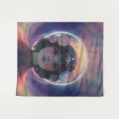 Eetherische fantasie Hemelse Kind Droomwachter Wandkleed (Voorkant (horizontaal))