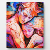 Eetherische Guardian Embrace - Fantasy Glas in loo Fotoplaat (Voorkant)