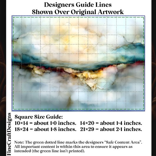 Eetherische horizon Abstract landschap EF6R Decoup Tissuepapier